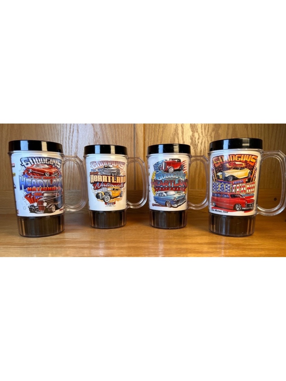 Goodguys Heartland Nationals 2003-2007 Collectible Travel Mugs Set of 4 - Picture 2 of 11